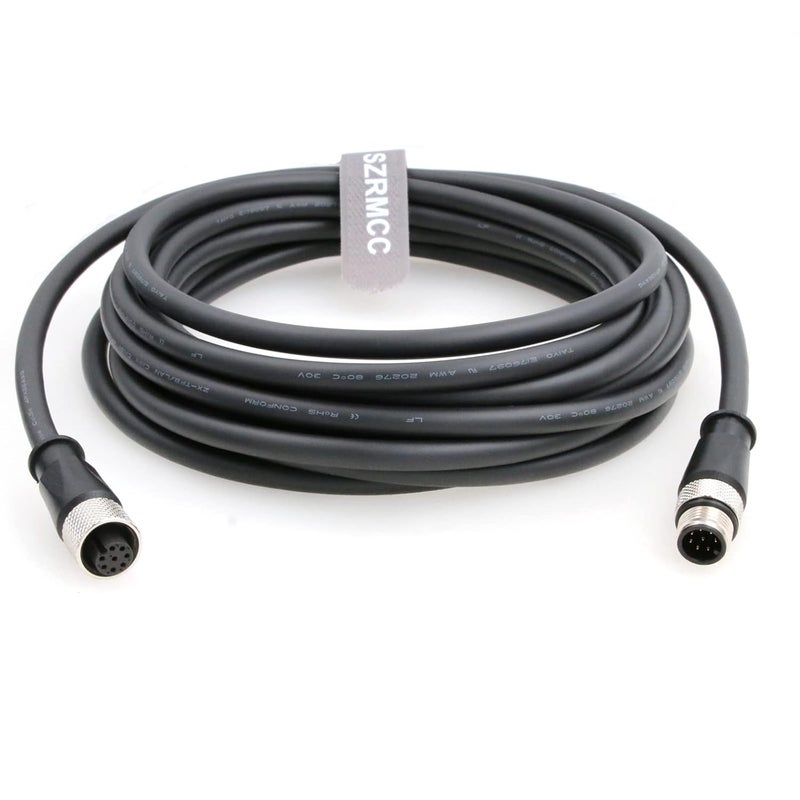 SZRMCC M12 A Code 8 Pin Male to Female Connector Sensor Cable High Flex Waterproof Actuator Cable for Cognex in-Sight Vision System Industrial Camera Automation Device Network (3m) - Image 5